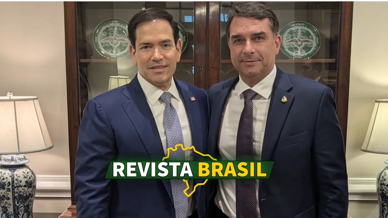 Marco Rubio teria articulado a ida de Flávio Bolsonaro aos EUA após pressões judiciais no Brasil, segundo afirma aliado de Donald Trump.